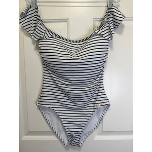 ✨ Vince Camuto One-Piece Swimsuit – Black & White Stripe | Size 8 | NWT